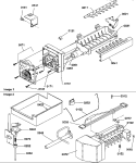 ICE MAKER ASSY AND PARTS Diagram and Parts List for TSI25TE P1308101W E Amana Refrigerator