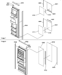 REF / FZ DOOR TRIM AND PANELS Diagram and Parts List for SRD22TPW P1190307W W Amana Refrigerator