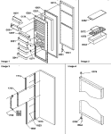 REF DOOR AND ACCESSORIES Diagram and Parts List for SXD322S2L P1305702W L Amana Refrigerator