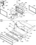DOOR / CONTROL PANEL Diagram and Parts List for MC2000MPT P1154602M Amana Microwave