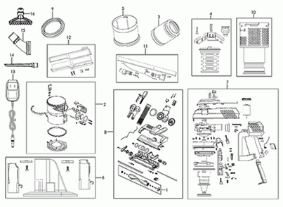 Diagram Diagram and Parts List for BH52210  Hoover Upright Vacuum