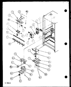 Controls And Lamps Diagram and Parts List for BX20QL-P1125510WL  Amana Refrigerator
