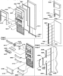 REF DOOR Diagram and Parts List for SRD27TPSE P1190313W E Amana Refrigerator