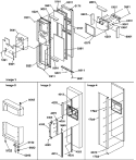 FZ DOOR Diagram and Parts List for SRD27TPSE P1190313W E Amana Refrigerator