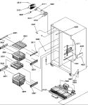 FZ SHELVES AND LIGHT Diagram and Parts List for SRD27TPSE P1190313W E Amana Refrigerator