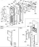 FZ DOOR Diagram and Parts List for SRD327S3L P1307104W L Amana Refrigerator