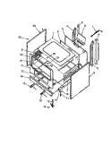 CABINET ASSY Diagram and Parts List for SBP26CB5 P1142178N L Amana Range