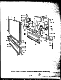 DOOR DETAIL Diagram and Parts List for DUS208-19 DUS20819 Caloric Dishwasher