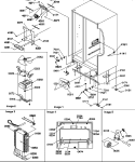DRAIN SYSTEM, ROLLERS, AND EVAP ASSY Diagram and Parts List for SRDE27TPSE P1190604W E Amana Refrigerator