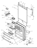 REF DOOR Diagram and Parts List for TP21A3E P1181503W E Amana Refrigerator