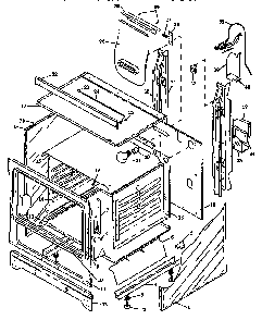 Cabinet Section Diagram and Parts List for RLN381UL P1142962NL Caloric Range