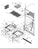 CABINET SHELVING Diagram and Parts List for TP19R3E P1181905W E Amana Refrigerator