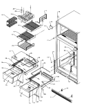 CABINET SHELVING Diagram and Parts List for TP21A3E P1181503W E Amana Refrigerator