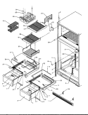 CABINET SHELVING Diagram and Parts List for TP22R3E P1181603W E Amana Refrigerator