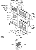 DOOR, HINGES AND ACCESSORIES Diagram and Parts List for TG518SL P1180903W L Amana Refrigerator