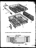 RACK DETAILS Diagram and Parts List for DUS202-1A DUS20201A Caloric Dishwasher