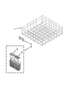 Lower Rack Parts Diagram and Parts List for ADB1400PYB2  Amana Dishwasher
