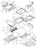 CABINET SHELVING Diagram and Parts List for TH21S3W P1195601W W Amana Refrigerator
