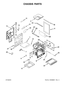 Part Location Diagram of W10777398 Whirlpool BOTTM-OVEN