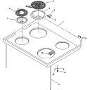 MAIN TOP Diagram and Parts List for ARR6300LL P1142669NLL Amana Range