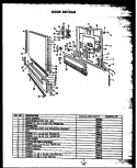 DOOR DETAILS Diagram and Parts List for DDW195-1W DDW19501W Amana Dishwasher