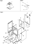 CABINET Diagram and Parts List for ART6610WW P1143417NWW Amana Range