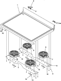MAIN TOP Diagram and Parts List for ART6610WW P1143417NWW Amana Range
