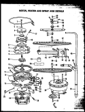 MOTOR Diagram and Parts List for DDW195-1W DDW19501W Amana Dishwasher