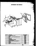 DETERGENT CUP DETAILS Diagram and Parts List for DDW195-1W DDW19501W Amana Dishwasher