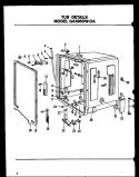 TUB DETAILS Diagram and Parts List for GAX95DW MN01 Amana Dishwasher