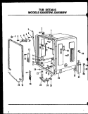TUB DETAILS Diagram and Parts List for GAX97DW MN02 Amana Dishwasher