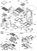 INTERIOR CABINET AND DRAIN BLOCK ASSY Diagram and Parts List for TR21VE P1309401W E Amana Refrigerator