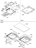 SHELVING ASSEMBLIES Diagram and Parts List for TR21VE P1309401W E Amana Refrigerator