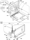 MOTOR, LIGHT, & DOOR MTG Diagram and Parts List for FSP11LW P1185805M Menumaster Microwave