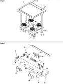 MAIN TOP & CONTROL PANEL Diagram and Parts List for ZRHSC8750E P1130655N E Amana Range