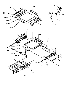 Cabinet Shelving Diagram and Parts List for TXI22R2-P1168014W  Amana Refrigerator