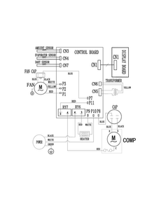 Wiring Diagram Diagram and Parts List for CAHE25ERR410A18  Crosley Air Conditioner