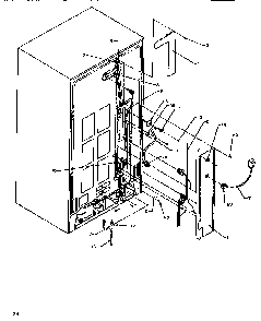 Back Unit Diagram and Parts List for SB520SW-P1185001WW  Amana Refrigerator
