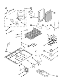 Unit Parts Diagram and Parts List for JCD2395WES02  Jenn-Air Refrigerator