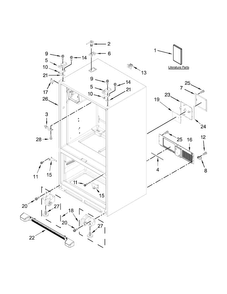 Cabinet Parts Diagram and Parts List for MFI2269FRE00  Maytag Refrigerator