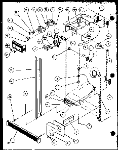 Refrigerator Diagram and Parts List for 35541W-P1121709WW  Amana Refrigerator
