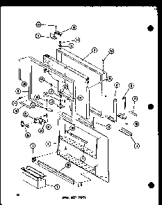 Upper Door Parts Diagram and Parts List for TC18E-L-P74660-14WL  Amana Refrigerator