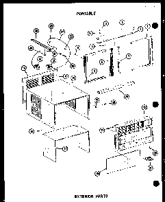 Exterior Parts Diagram and Parts List for 6-SPMW P54972-13R Amana Air Conditioner