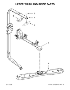 Upper Wash And Rinse Parts Diagram and Parts List for MDB4949SDH3  Maytag Dishwasher