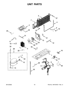 Unit Parts Diagram and Parts List for MRT118FFFH08  Maytag Refrigerator