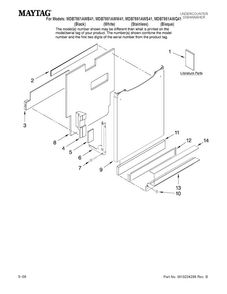 Part Location Diagram of W10207493 Whirlpool SHIELD
