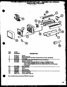 Section 17 Diagram and Parts List for TX18N-P1106212W  Amana Refrigerator