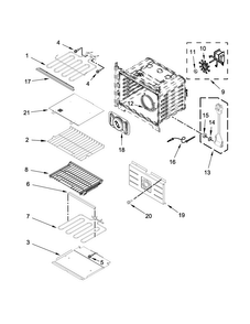 Internal Oven Parts Diagram and Parts List for JMW2430DP01  Jenn-Air Microwave