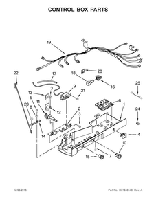 Control Box Parts Diagram and Parts List for ASI2275FRS00  Amana Refrigerator
