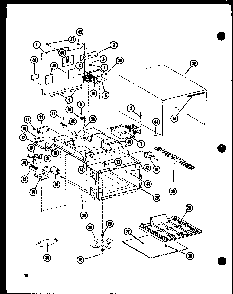 Cabinet Parts Diagram and Parts List for RC-14S P72649-1M Amana Microwave